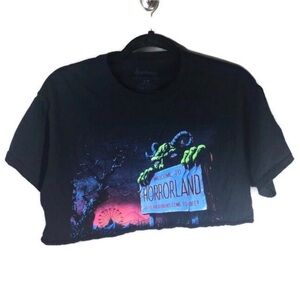 RL Stine’s Goosebumps Horrorland Short Sleeve Crewneck Cut Off Crop Tee Medium